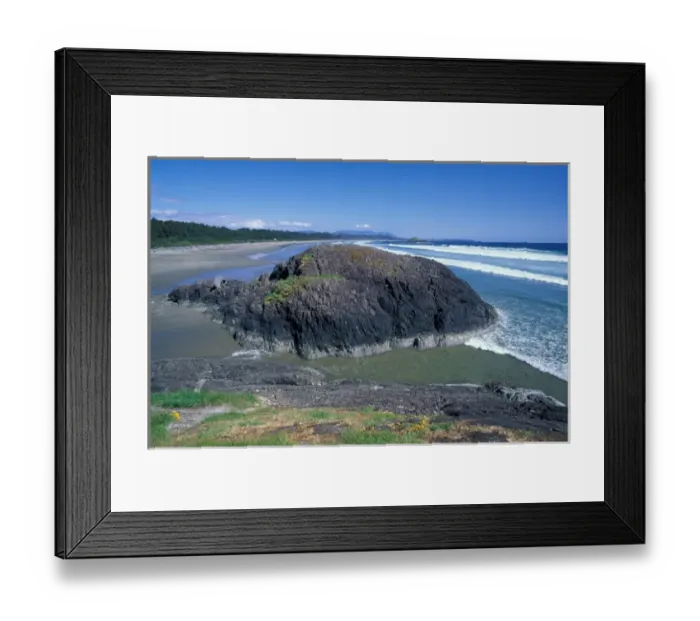 Framed Print : North America, Canada, Vancouver Island, Pacific Rim National Park, beach