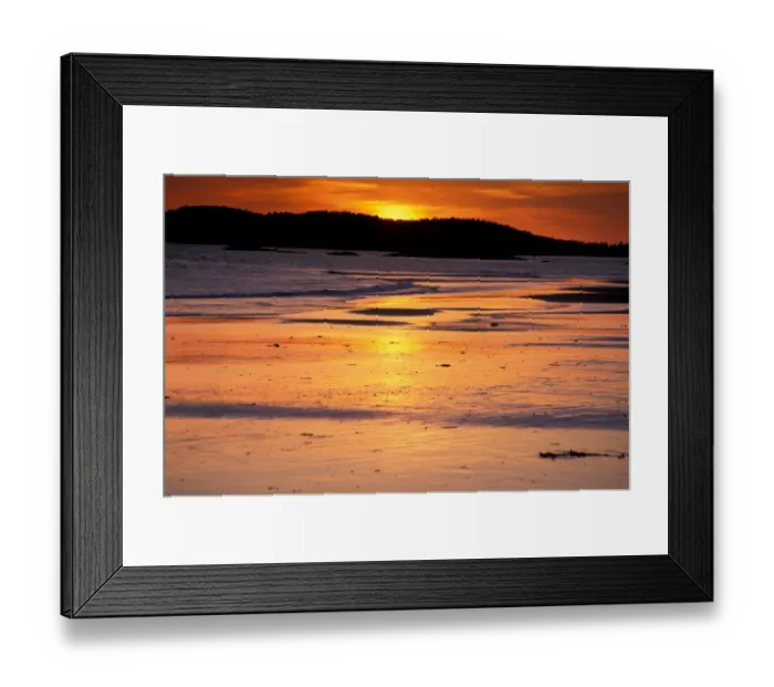 Framed Print : North America, Canada, Vancouver Island, Pacific Rim National Park, sunset