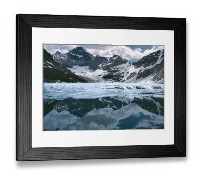 Framed Print : Canada, British Columbia, Lake McArthur. A glacier tarn, Lake McArthur reflects blossoming Framed Print : Canada, British Columbia, Lake McArthur. A glacier tarn, Lake McArthur reflects blossoming
