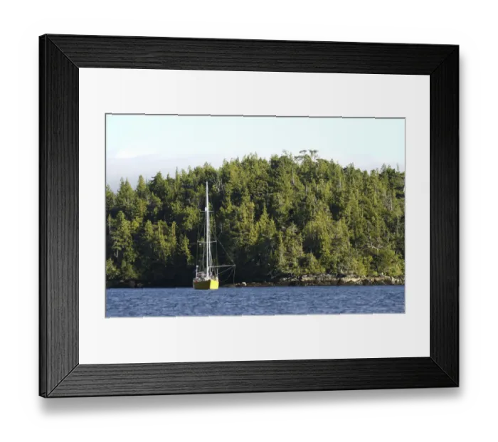 Framed Print : Sailboat Gunkholing in Skull Cove, Queen Charlotte Strait, British Columbia, Canada Framed Print : Sailboat Gunkholing in Skull Cove, Queen Charlotte Strait, British Columbia, Canada