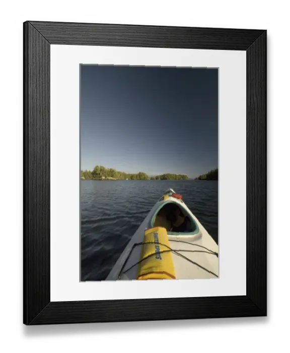 Framed Print : Kayaking in Skull Cove, Queen Charlotte Strait, British Columbia, Canada, August 2006