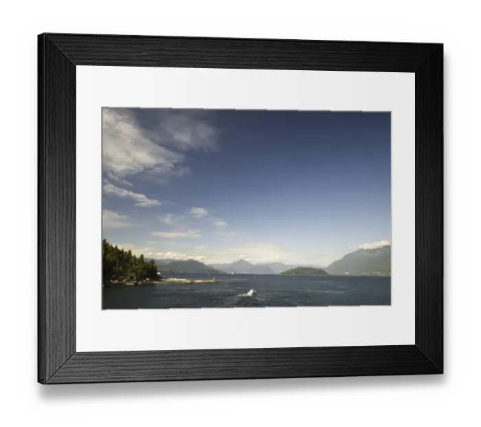 Framed Print : Strait of Georgia from Ferry between Vancouver and Nanaimo, Strait of Georgia, British Columbia Framed Print : Strait of Georgia from Ferry between Vancouver and Nanaimo, Strait of Georgia, British Columbia