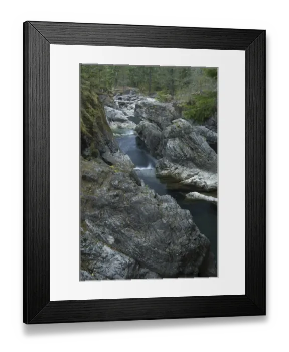 Framed Print : Lower Falls, Little Qualicum Falls Provincial Park, Vancouver Island, British Columbia