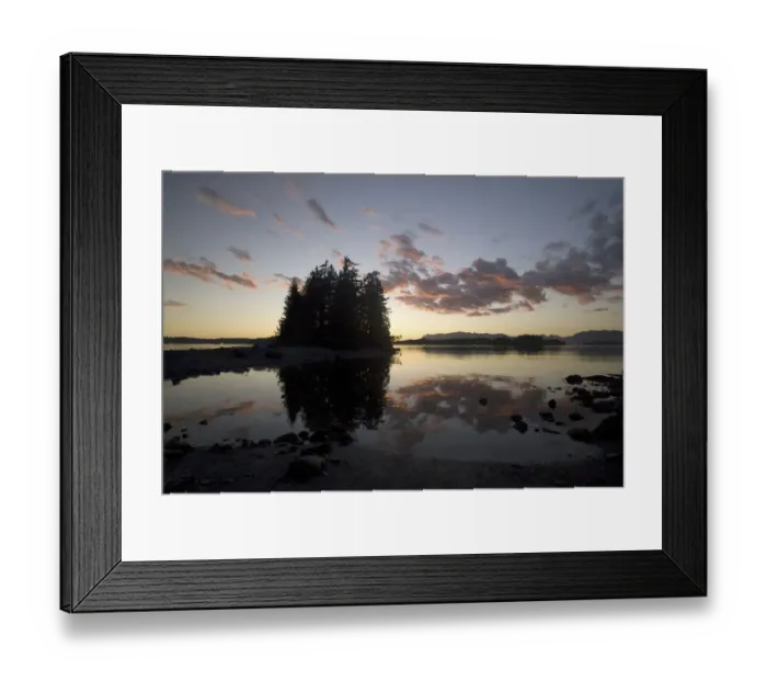 Framed Print : Dusk from Keith Island, Broken Island Group, Pacific Rim National Park Preserve, British Columbia Framed Print : Dusk from Keith Island, Broken Island Group, Pacific Rim National Park Preserve, British Columbia