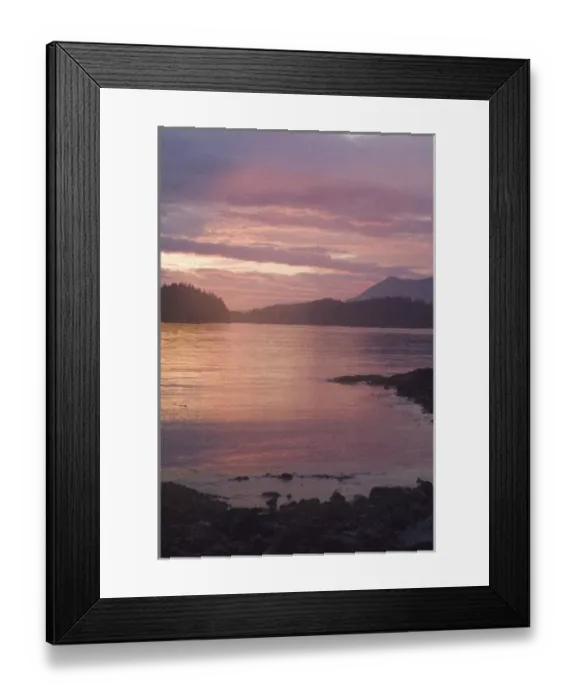 Framed Print : Sunset from Keith Island, Broken Island Group, Pacific Rim National Park Preserve Framed Print : Sunset from Keith Island, Broken Island Group, Pacific Rim National Park Preserve