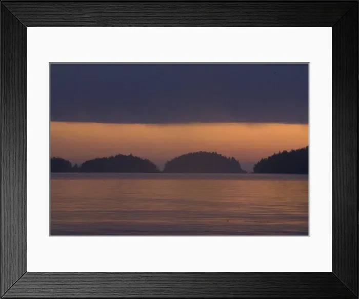 Framed Print : Sunset from Keith Island, Broken Island Group, Pacific Rim National Park Preserve Framed Print : Sunset from Keith Island, Broken Island Group, Pacific Rim National Park Preserve