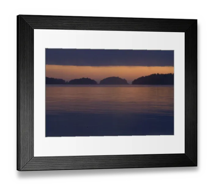 Framed Print : Sunset from Keith Island, Broken Island Group, Pacific Rim National Park Preserve Framed Print : Sunset from Keith Island, Broken Island Group, Pacific Rim National Park Preserve