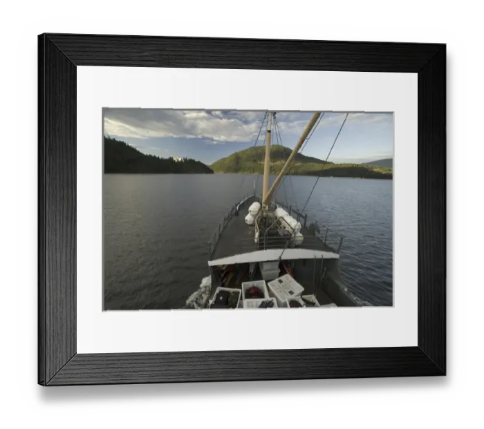 Framed Print : MV Frances Barkley Heading for Port Alberni, Alberni Inlet, Vancouver Island, British Columbia Framed Print : MV Frances Barkley Heading for Port Alberni, Alberni Inlet, Vancouver Island, British Columbia