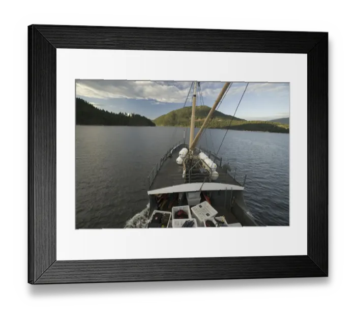Framed Print : MV Frances Barkley Heading for Port Alberni, Alberni Inlet, Vancouver Island, British Columbia Framed Print : MV Frances Barkley Heading for Port Alberni, Alberni Inlet, Vancouver Island, British Columbia