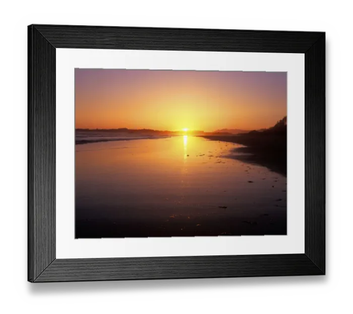 Framed Print : Combers Beach Sunset, Pacific Rim NP, BC, Canada