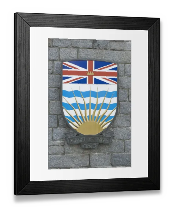 Framed Print : Canada, BC, Victoria, Leglislature Buildings, British Columbia Provincial Seal