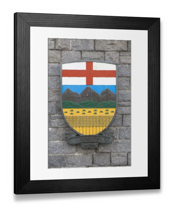 Framed Print : Canada, BC, Victoria, Legislature Buildings, Alberta Provincial Seal Framed Print : Canada, BC, Victoria, Legislature Buildings, Alberta Provincial Seal