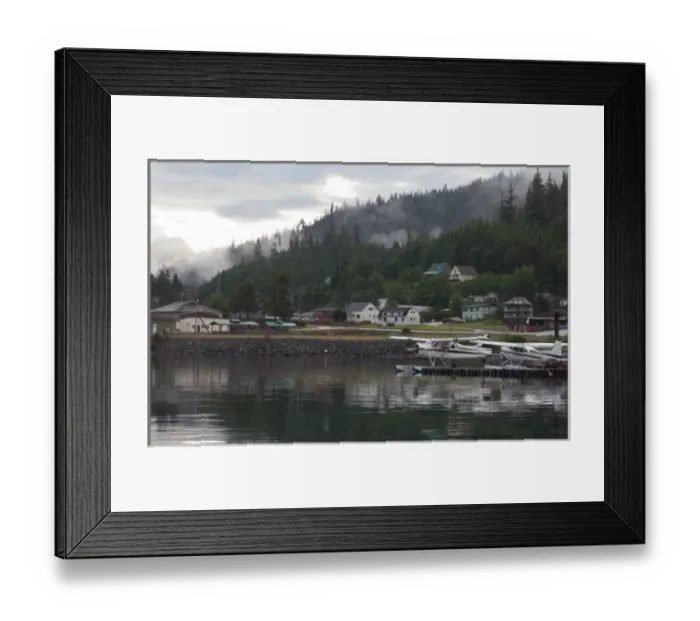 Framed Print : North America, Canada, Queen Charlotte Islands, Queen Charlotte City, houses Framed Print : North America, Canada, Queen Charlotte Islands, Queen Charlotte City, houses