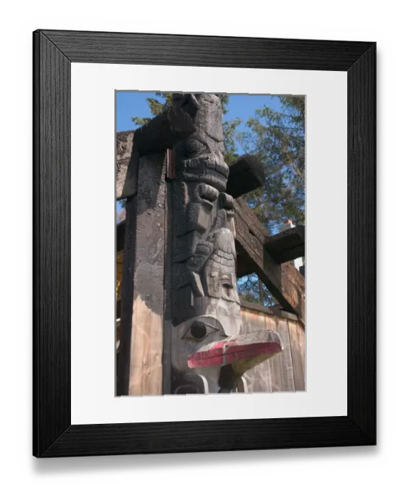 Framed Print : North America, Canada, Queen Charlotte Islands, Burned Haida clan house Framed Print : North America, Canada, Queen Charlotte Islands, Burned Haida clan house