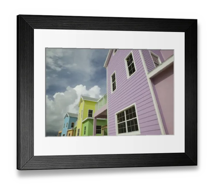 Framed Print : CAYMAN ISLANDS - GRAND CAYMAN - East Point: Paradise Villas / New Colorful Homes Framed Print : CAYMAN ISLANDS - GRAND CAYMAN - East Point: Paradise Villas / New Colorful Homes