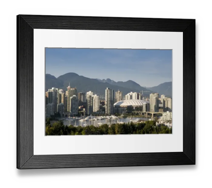 Framed Print : Skyline of Vancouver, BC, Canada