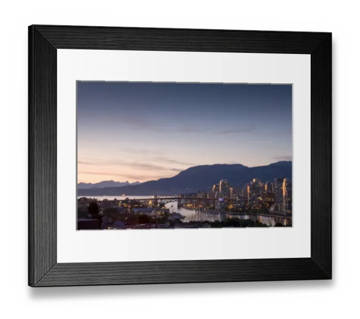 Framed Print : Skyline of Vancouver, BC, Canada Framed Print : Skyline of Vancouver, BC, Canada
