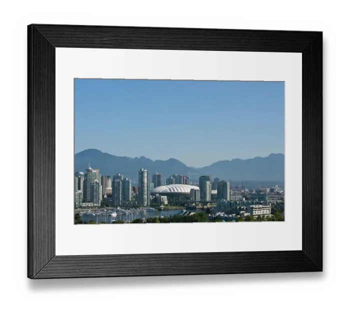Framed Print : Skyline of Vancouver, BC, Canada
