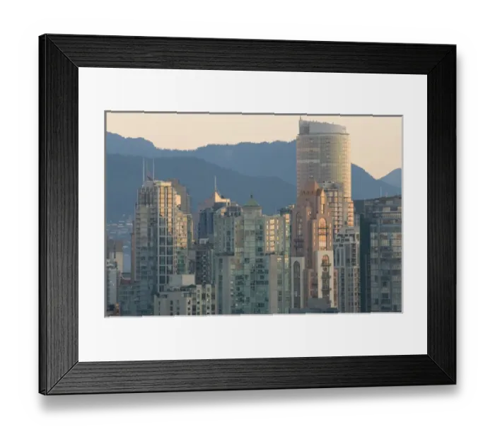 Framed Print : Skyline of Vancouver, BC, Canada