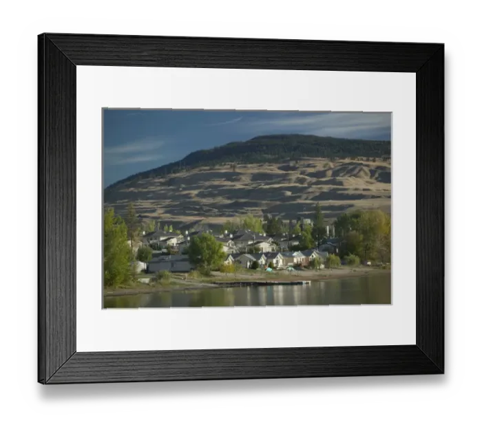 Framed Print : 02. CANADA, British Columbia, Oyama. Lakeside Cottages / Kalamalka Lake Framed Print : 02. CANADA, British Columbia, Oyama. Lakeside Cottages / Kalamalka Lake