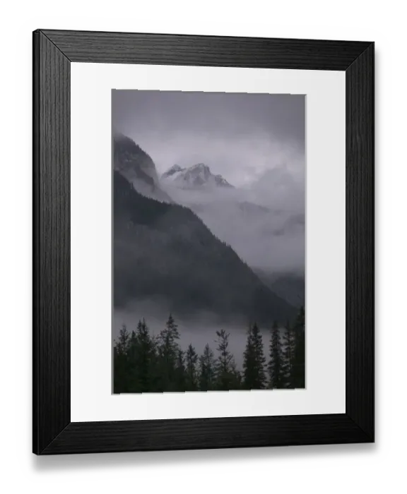 Framed Print : 02. CANADA, British Columbia, Yoho National Park / Autumn: Mountains and Mist Framed Print : 02. CANADA, British Columbia, Yoho National Park / Autumn: Mountains and Mist