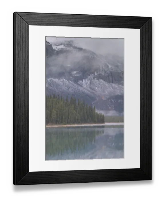Framed Print : 02. CANADA, British Columbia, Yoho National Park  /  Autumn: Emerald Lake and Reflections