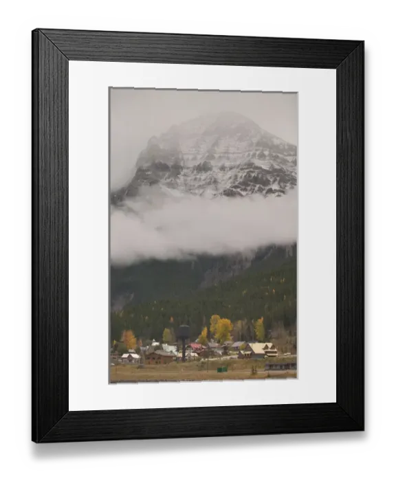 Framed Print : 02. CANADA, British Columbia, Field. Yoho National Park  /  Autumn: Historic Field
