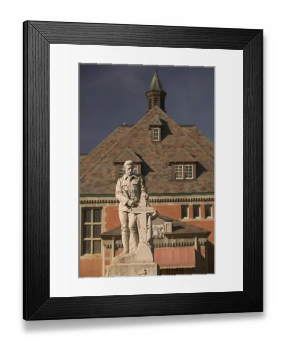 Framed Print : 02. CANADA, British Columbia, Fernie. Fernie Court House and War Memorial
