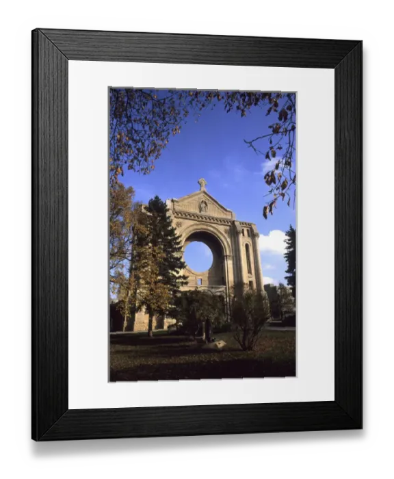Framed Print : Modern downtown French section Cathedral of St Boniface of Winnipeg Manitoba Canada Framed Print : Modern downtown French section Cathedral of St Boniface of Winnipeg Manitoba Canada