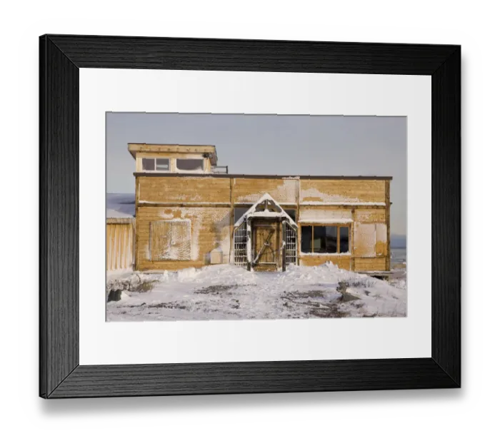 Framed Print : Canada, Manitoba, Hudson Bay, Churchill. Entrance to Seal River Heritage Lodge. Credit as Framed Print : Canada, Manitoba, Hudson Bay, Churchill. Entrance to Seal River Heritage Lodge. Credit as