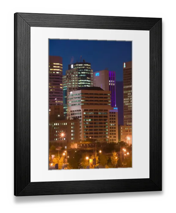 Framed Print : Canada, Manitoba, Winnipeg: Highrises of Downtown Winnipeg from the Forks Framed Print : Canada, Manitoba, Winnipeg: Highrises of Downtown Winnipeg from the Forks