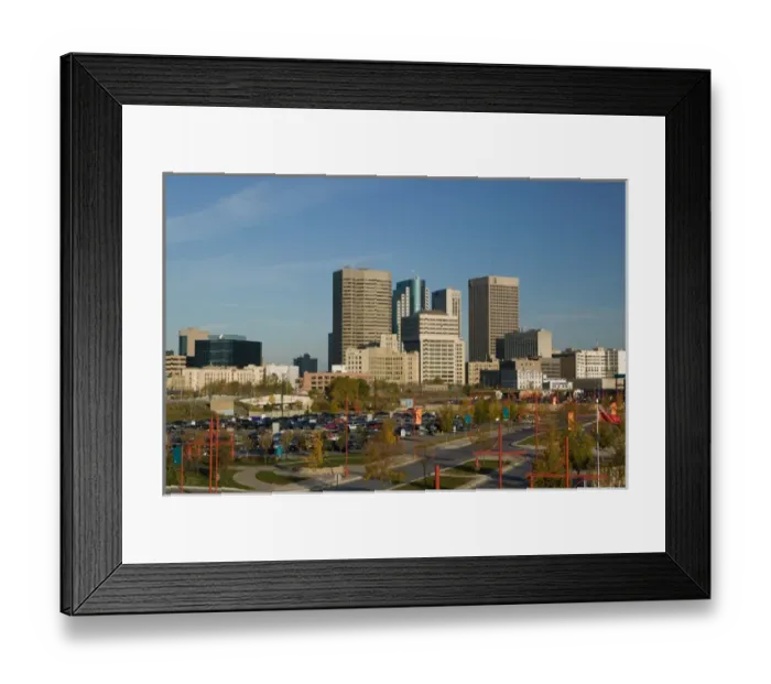 Framed Print : CANADA-Manitoba-Winnipeg: Downtown Highrise Buildings from The Forks / Daytime Framed Print : CANADA-Manitoba-Winnipeg: Downtown Highrise Buildings from The Forks / Daytime