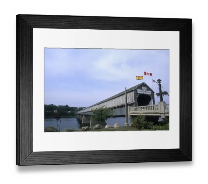 Framed Print : Worlds largest Covered Bridge in Hartland New Brunswick Canada Framed Print : Worlds largest Covered Bridge in Hartland New Brunswick Canada