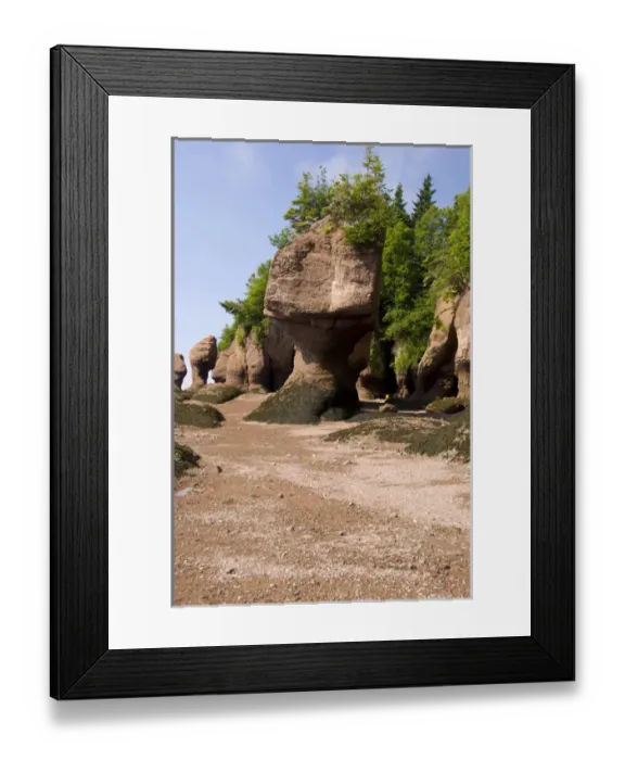 Framed Print : Canada, New Brunswick, Hopewell Cape, Bay of Fundy. Hopewell Rocks at low tide (aka Framed Print : Canada, New Brunswick, Hopewell Cape, Bay of Fundy. Hopewell Rocks at low tide (aka