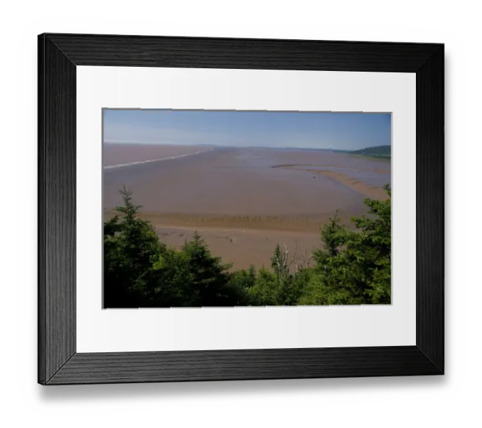 Framed Print : Canada, New Brunswick, Hopewell Cape, Bay of Fundy. Daniel Flats, view of mud flats Framed Print : Canada, New Brunswick, Hopewell Cape, Bay of Fundy. Daniel Flats, view of mud flats