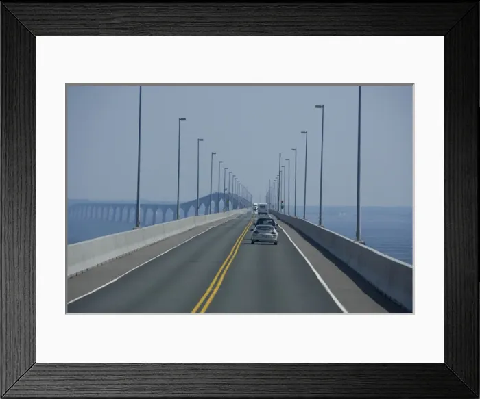 Framed Print : Canada, New Brunswick, Confederation Bridge over Northumberland Strait, New Brunswick Framed Print : Canada, New Brunswick, Confederation Bridge over Northumberland Strait, New Brunswick