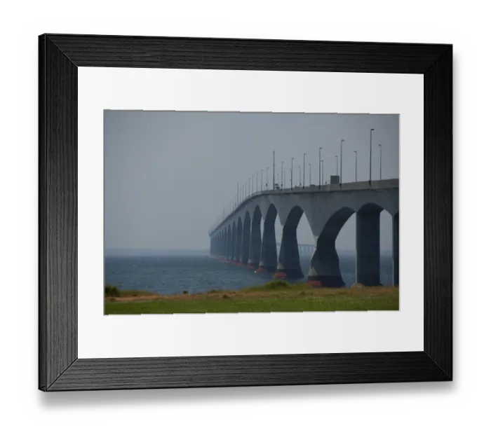 Framed Print : Canada, Prince Edward Island. Confederation Bridge over Northumberland Strait Framed Print : Canada, Prince Edward Island. Confederation Bridge over Northumberland Strait