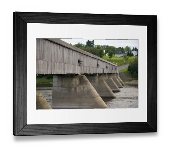Framed Print : The longest coverd bridge in the world crossing the St. John River at Hartland, New Brunswick Framed Print : The longest coverd bridge in the world crossing the St. John River at Hartland, New Brunswick