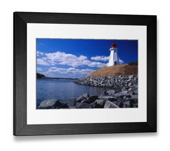 Framed Print : NA, Canada, New Brunswick, Campabello Island. Mulholland lighthouse