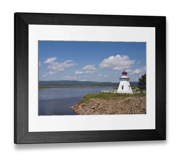 Framed Print : New Brunswick, Canada. Anderson Hallow Lighthouse in Riverside-Albert