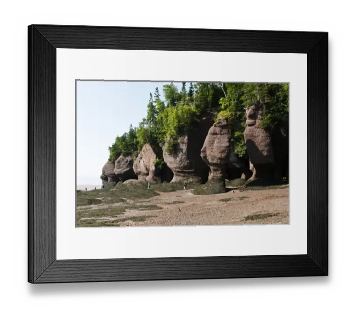 Framed Print : New Brunswick, Canada. Hopewell Rocks and The Ocean Tidal Exploration Site Framed Print : New Brunswick, Canada. Hopewell Rocks and The Ocean Tidal Exploration Site
