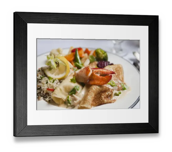 Framed Print : New Brunswick, Canada. Seafood cuisine