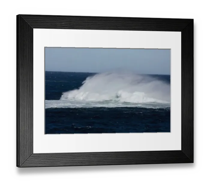 Framed Print : Canada, Newfoundland and Labrador. Rough force 8 winds & seas off the Labrador coast