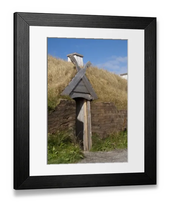 Framed Print : Canada, Newfoundland and Labrador, L Anse Aux Meadows. Archaeological site of