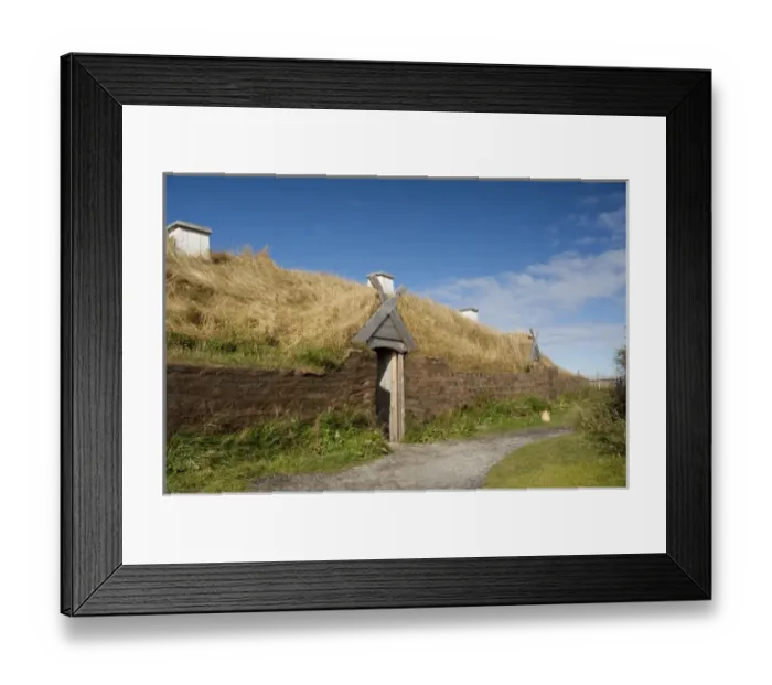 Framed Print : Canada, Newfoundland and Labrador, L Anse Aux Meadows. Archaeological site of