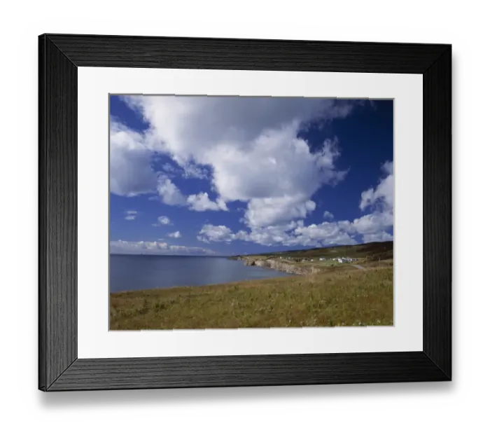 Framed Print : Felix Cove, a small community on the Port au Port Peninsula, NewFoundland, Canada