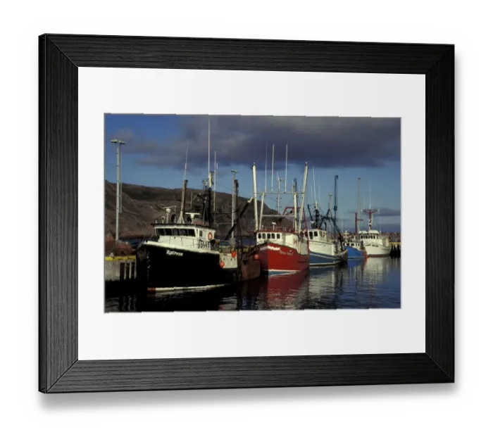 Framed Print : NA, Canada, Newfoundland, St. Johns Boats in outer harbor Framed Print : NA, Canada, Newfoundland, St. Johns Boats in outer harbor