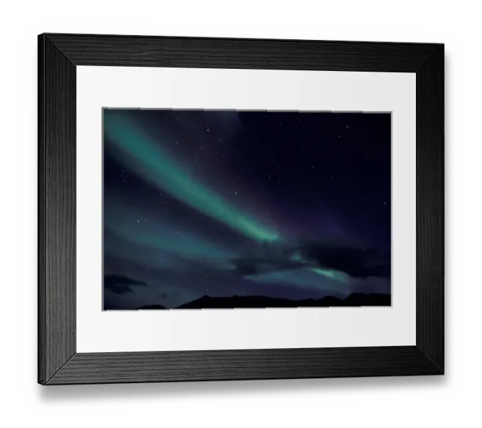 Framed Print : NA, Canada, Northwest Territories. Mackenzie Mountains, Ravensthroat River. Aurora