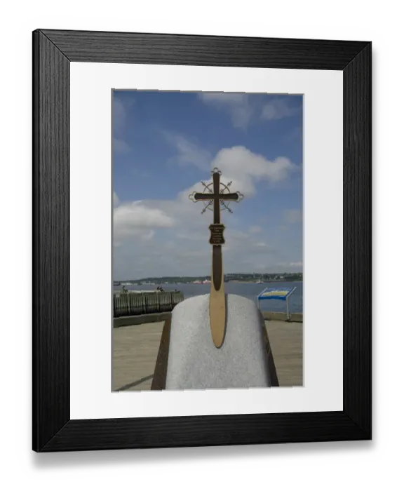Framed Print : Canada, Nova Scotia, Halifax. Waterfront area, the Deportation Cross erected in 1924 Framed Print : Canada, Nova Scotia, Halifax. Waterfront area, the Deportation Cross erected in 1924