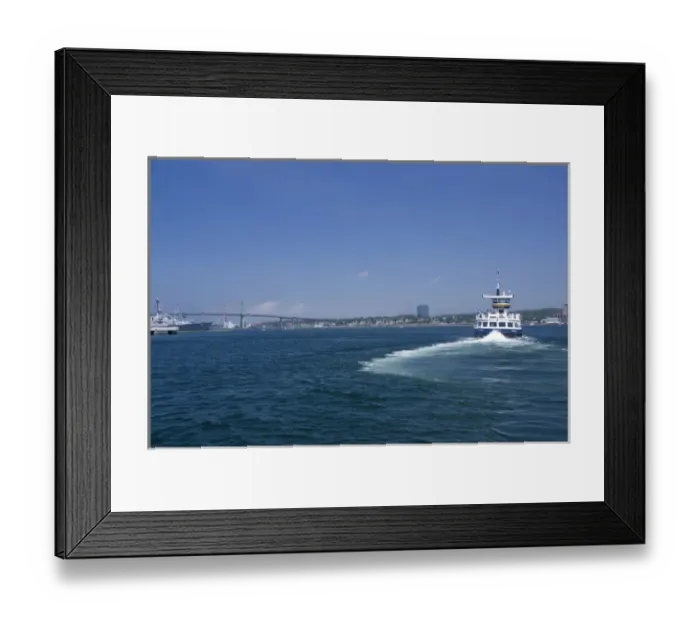 Framed Print : Canada, Nova Scotia, Halifax. City views of Halifax from the water, Halifax ferry
